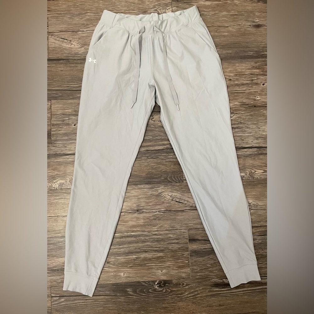 Under Armour Jogger Pants Women’s Small Gray Athletic Drawstring Stretch